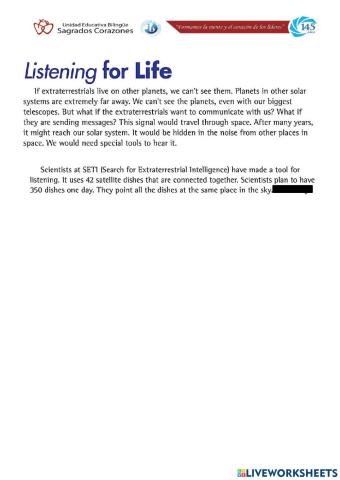 Oral Reading Section