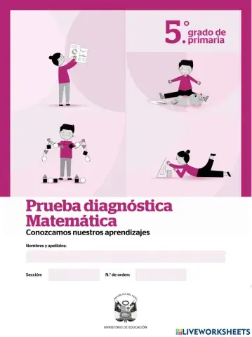 Evaluación diagnóstica 5to de primaria parte 1