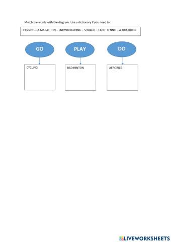 Unit 2 Vocabulary Sports