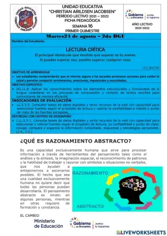 SEMANA 16-LECTURA CRÍTICA-2doBGU