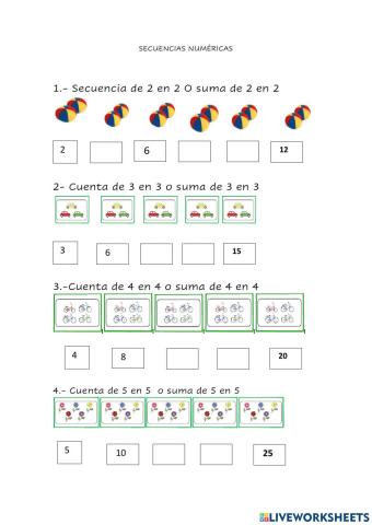 Secuencias numéricas