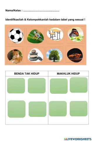LKPD Ciri-ciri Makhluk Hidup