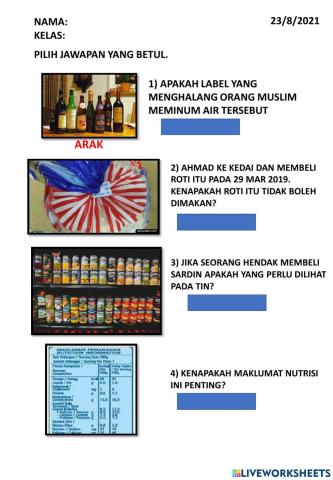 Label makanan 5 amanah