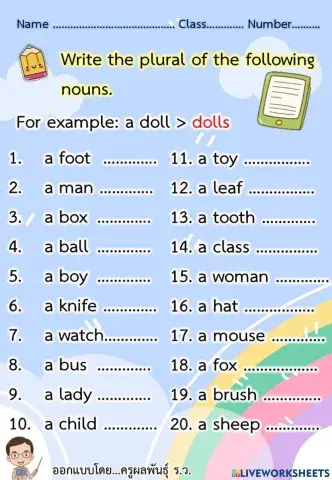 Plural nouns