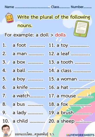 Plural nouns