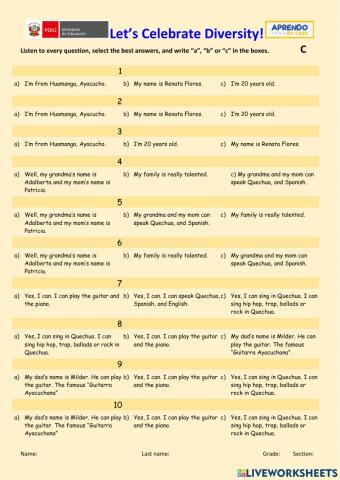 Let's Celebrate Diversity! Choose the right alternative