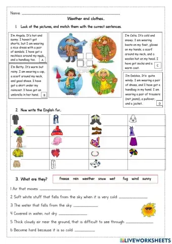 Weather and clothes 3rd