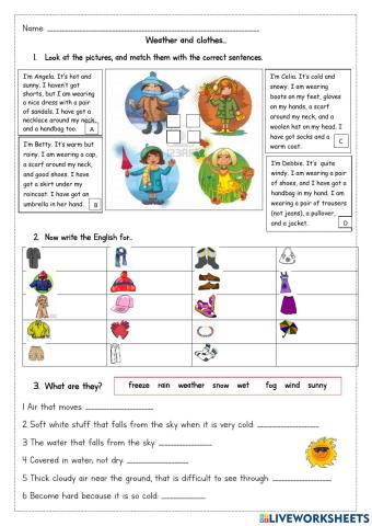 Weather and clothes 3rd