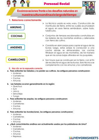 Ecoinnovaciones- practicas andinas