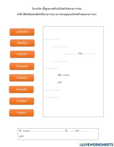 โครงสร้างภาษา html