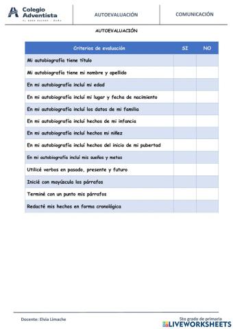 Autoevaluación