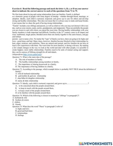 Reading comprehenshion