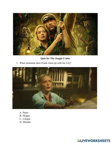 The Jungle Cruise Quiz