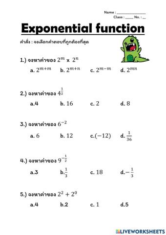 Exponential&logarithm