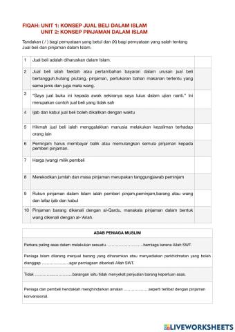 Jual beli dan pinjaman