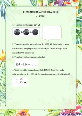LKPD Matematika Kelas 4