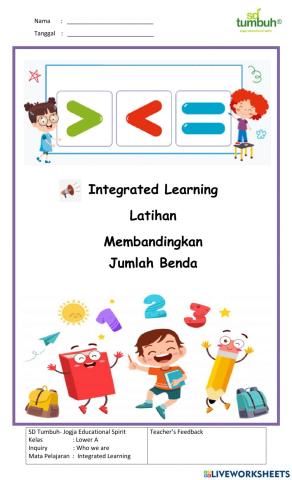 Integrated Learning-Membandingkan bilangan-1-10