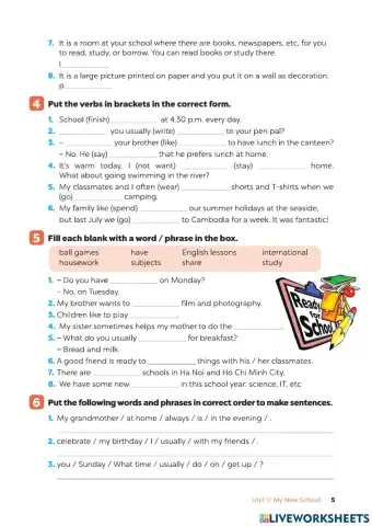Grade 6 - Global success - Unit 1 - WB page 3