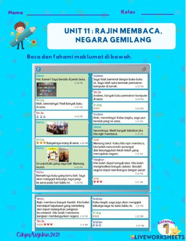 Pendidikan Moral (Unit 11) Rajin Membaca