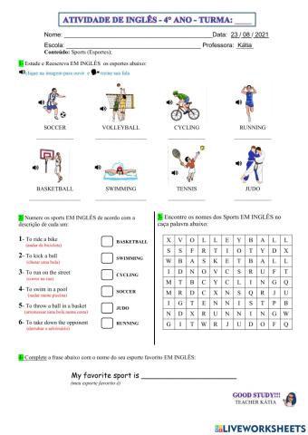 4° ano - INGLÊS - 23-08-21