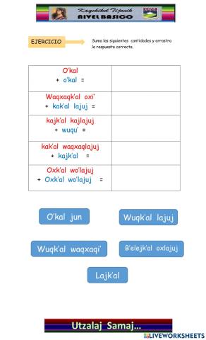 Numeros en kaqchikel