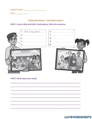 Family and Friends 4 Unit Starter L1