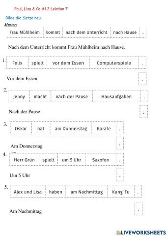 Paul und Lisa A1.2 Lektion 7