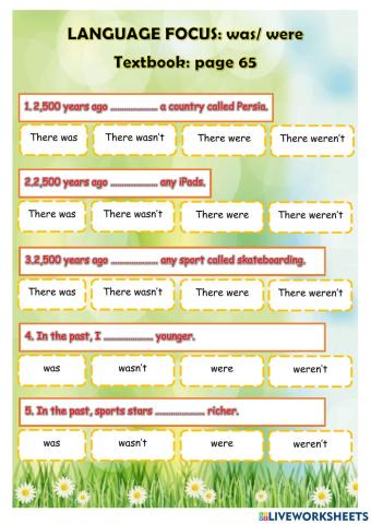 Year 5: There was- There were