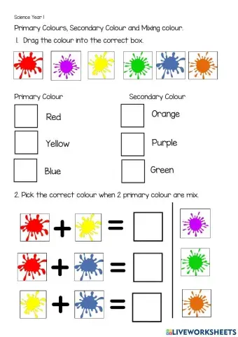 Primary Colour and Secondary Colour