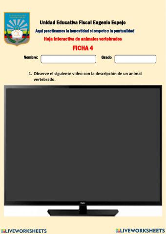 Animales vertebrados