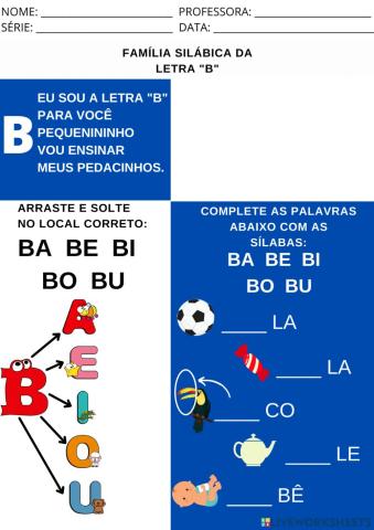 Família Silábica da letra B