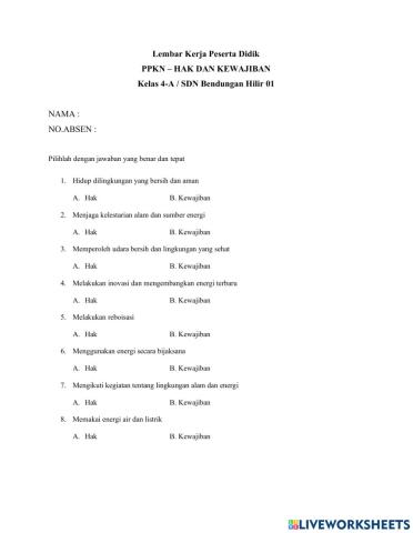 Lkpd ppkn hak-kewajiban