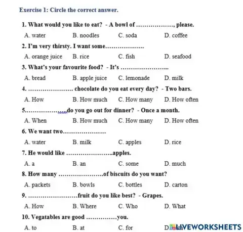 What would you like to eat?