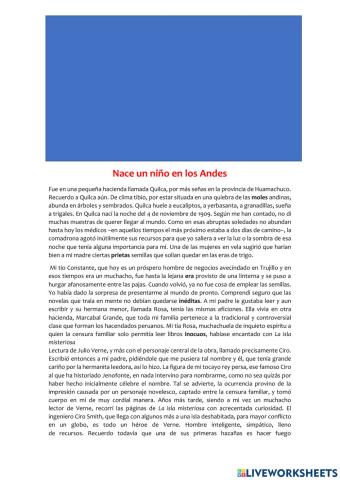 Nace un niño en los Andes