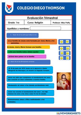 Evaluación de Religión