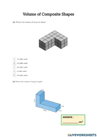 Volume of composite shapes