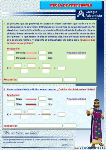 Problemas con regla de tres simple