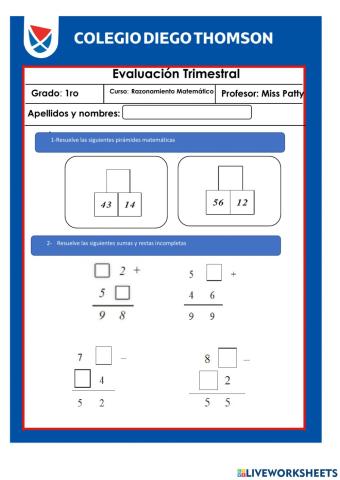 Evaluación Trimestral