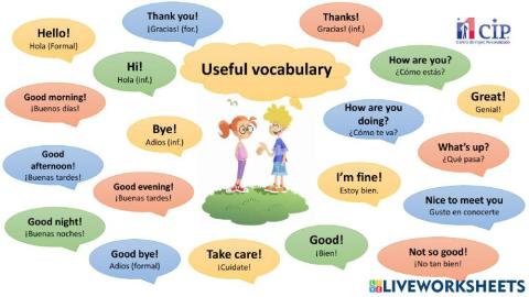 Vocabulary week 58 Useful expressions