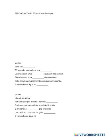 FEIJOADA COMPLETA - Chico Buarque