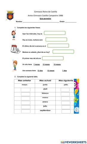 Quiz geometría primero