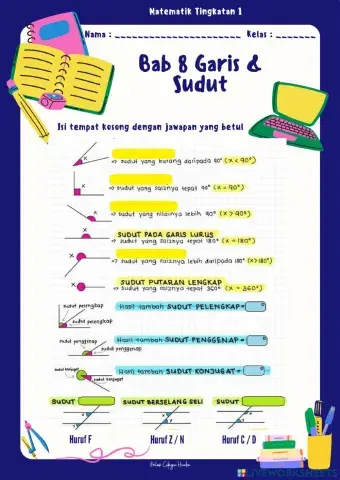 Nota bab 8 garis dan sudut