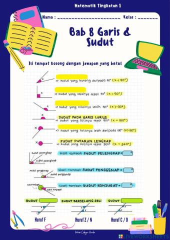 Nota bab 8 garis dan sudut