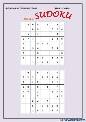 Sudoku nivel i