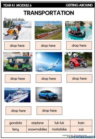 Year 4 module 6 - transport-spelling