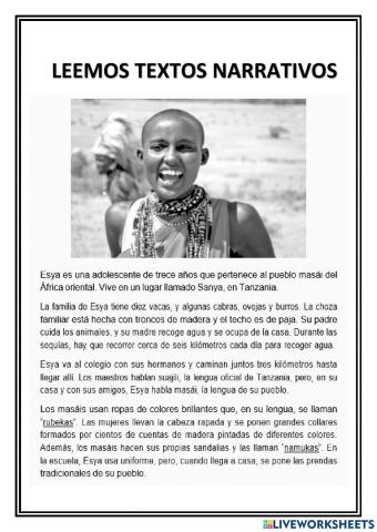 Leemos textos narrativos