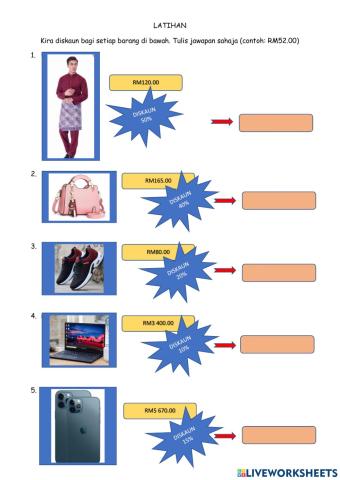 Harga Selepas Diskaun