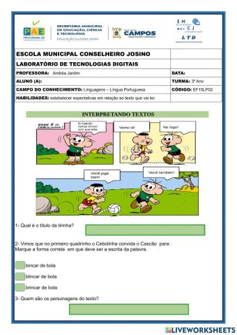 Interpretação de diferentes textos