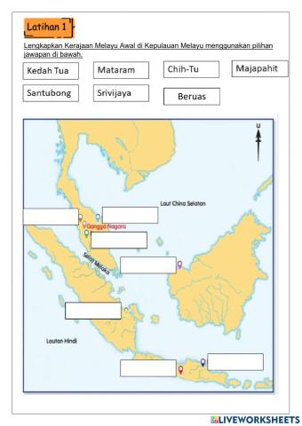 Lokasi Kerajaan Melayu Awal