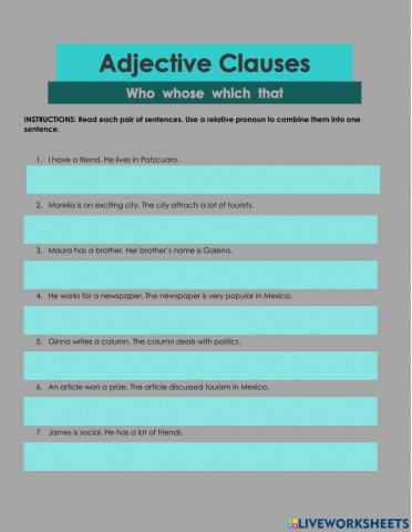 Adjective Clauses